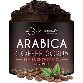 Exfoliante Corporal de Café y Sal del Mar Muerto  O Naturals Coffee Arabica Dead Sea Salt Body Scrub, 8.45 oz                                         