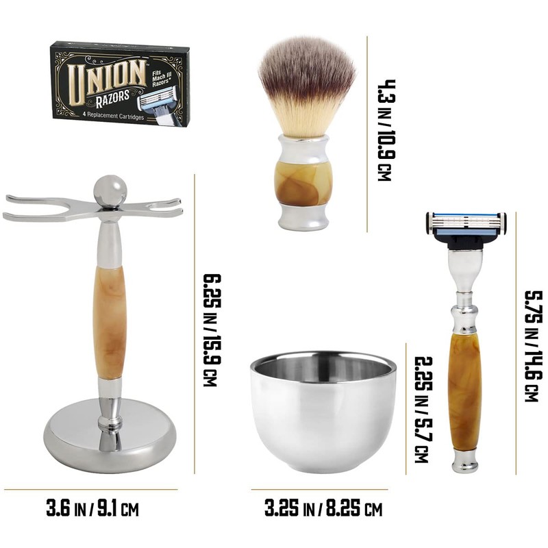Union Razors SG3 5-Piece Razor Gift Set - Tiger Eye