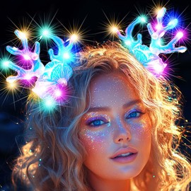 Reaky Light Up Hair Clips LED Light Up Shell Hair Clip 2 Pieces Pearl Clips Hair Accessories for Women (Pink)