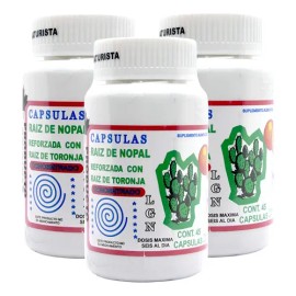 Raíz De Nopal Y Raíz De Toronja 45 Caps Gran Naturista 3 Pzs