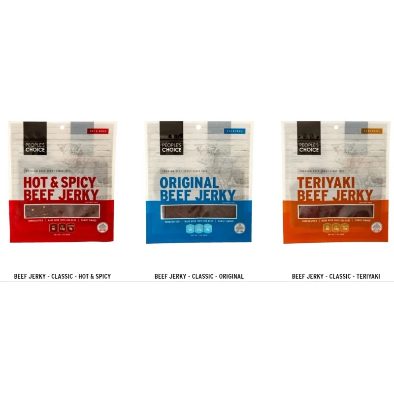 People's Choice Beef Jerky Classic Original, Teriyaki, or Hot&Spicy 3