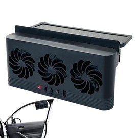 Car Window Fan - Solar Auto Cooling Exhaust Cycle Fan - Strong Suction Ventilation Tool for SUV, Truck, Sedan, RV, and Small Car