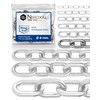 25-cm = 0,25-Meter 8-mm Thick Stainless Steel Chain V4A Short-Linked