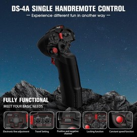 aneegfpv HOTRC DS-4A 2.4G RC Radio Transmitter Single Hand with 4CH Receiver for RC Car Boat Drone Airplane (DS-4A 1 Receiver)