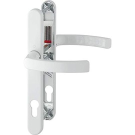 HOPPE LIÈGE Handle Set on Narrow Plate, Door Thickness 72-82, White