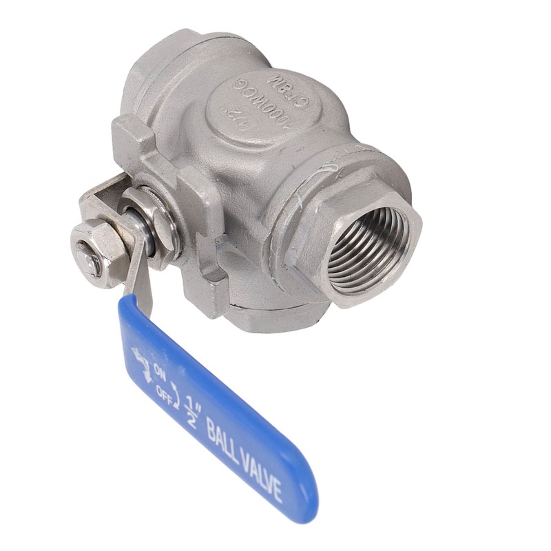 3 Way Ball Valve 1/2in DN15 304 Stainless Steel Female