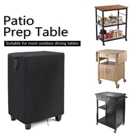 Prep Table Cover for Keter Unity XL, 420D 55" Rolling Carts Cover for Stainless Steel Workbenches, BBQ Grill Carts,Waterproof, Dustproof & UV Resistant （140 * 61 * 81cm