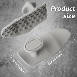 1 par Ayudantes de Agarre para Deporte de Fuerza, Goma Flexible para Agarre Seguro, Guantes de Gimnasio Ergonómicos para Hombres y Mujeres, Protección