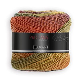 Pro Lana/theofeel Lana Diamant Farbe 89, Wolle mit Farbverlauf, 1 Knäuel = 1 Schal, 150g, 525m, 278487
