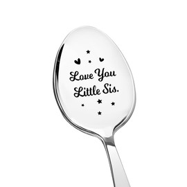 Little Sister Birthday Gifts for Sis Sister Mothers Day Gifts for Sister Love You Little Sis Spoon Gift for Little Sister I Love You Sister Gifts from Brother Sister Coffee Tea Spoon Gifts
