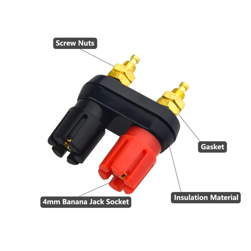 WMYCONGCONG 10 PCS Double 4mm Banana Plug Socket Connector Post