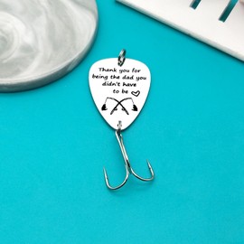 Step Dad Gifts Thank You for Being The Dad You Didn’t Have to Be Fishing Lure Gift for Stepfather Thanksgiving Day Christmas Birthday Gifts Step Dad Gift from Daughter Son