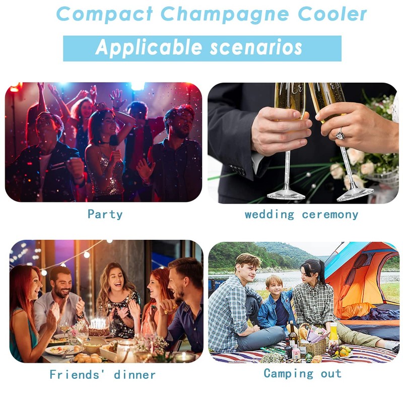 Wine Cooler Sleeve with Protector Instant Cooling and Keeps Your