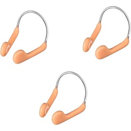LGLAU 3Pcs Swimming Nose Clip Unisex Adult Swim Competition Nose Clip Training Nose Plugs Swimming Competition Protector with Storage Cases for Adults Water Sports Pool (Yellow, Medium)
