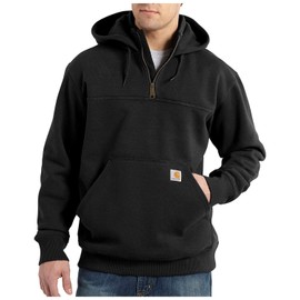 Carhartt Carhartt Men's Rain Defender Loose Fit Heavyweight Quarter-Zip Sweatshirt, Black, Large