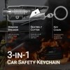 SINSEN SINSEN Window Breaker Seatbelt Cutter, Car Emergency Safety Keychain,