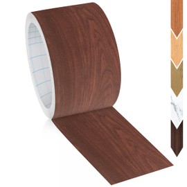 GSCIT Club Cherry Wood Tape, 2.4 inch X 15ft Self Adhesive Wood Grain Repair Tape Cherry Repair Patch for Tables, Chairs, Baseboards, Doors, Windows, Floors