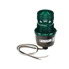 Federal Signal Low Profile Warning Light, Strobe, Green