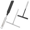 Crepe Spreader & Spatula Set, 3-Piece Offset T-Shaped 7" &