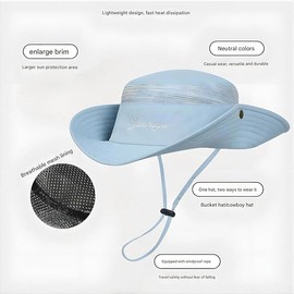 Yanruyu Fishing Hat, Sun Hat, Lightweight and Breathable, UPF > 50, T(UVA) AV 1.32%, Protects Against Ultraviolet Rays
