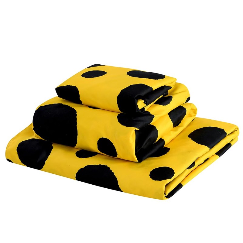 HOOBUY Soft Microfiber Printed Bed Sheets Set,All Seasons Bedding 4-Piece,Includes