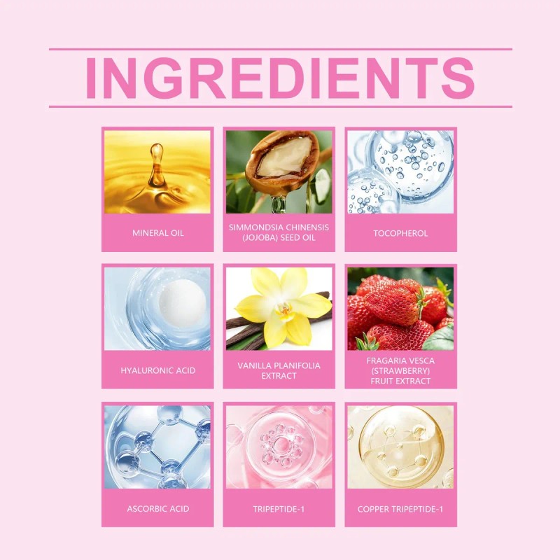 3pcs Aceite Para Después Del Afeitado Con Vainilla Y Fresa