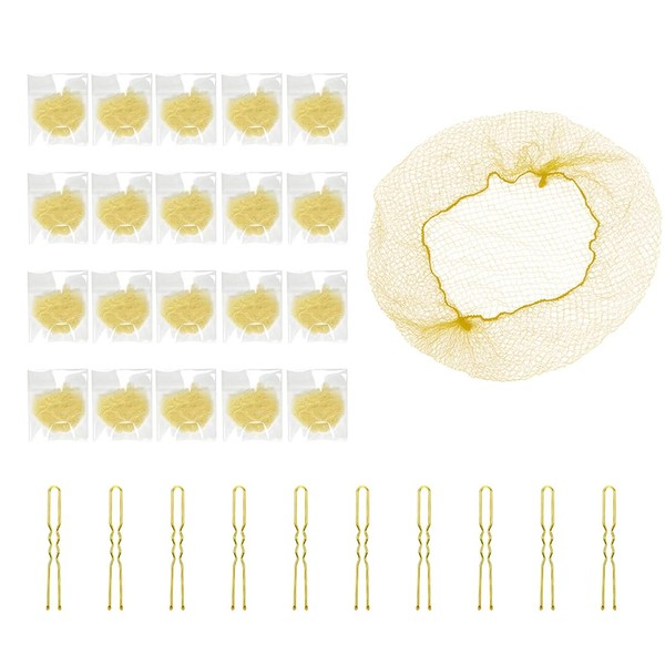 LICQIC Hair Bun Nets, Ballet Bun Net, Gold Bun Net,