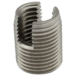 Threaded insert (self-tapping) with cutting slot - M6 - (1 piece) - made of stainless steel A1 (VA) - NIRO - SC9058 | SC-Normteile®