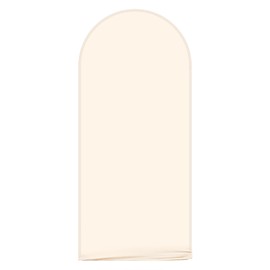 AIBIIN 1 x 7ft Beige Arch Wall Backdrop Round Top Solid Color Round Edge Frame Cover 2-Sided Fit Backdrop Stand for Wedding Baby Shower Birthday Bridal Shower