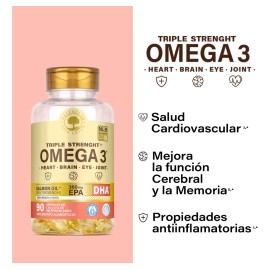 Omega 3 Salmon 90 Cápsulas Epa-dha Premium Naturelab® Sabor Sin sabor
