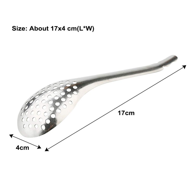 GeKLok Caviar Spoon, Egg Strainer, Spoon Filter, Stainless Steel Strainer