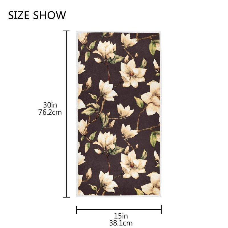 White Magnolia Flowers - Toalla de mano ultra suave de