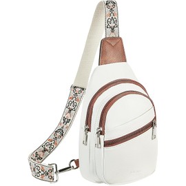 Telena - Riñonera para mujer, bandolera de piel vegana con correa ajustable