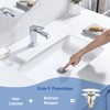 Universal 2-in-1 Bathroom Sink Stopper - Chrome Pop Up Sink