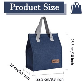 Lunch Bags for Women, Lunch Bag for Men,Reusable Leak-Proof Insulated Lunch Box for Adult Kids, Small Cooler Bag for Work School Picnic Travel (Blue)