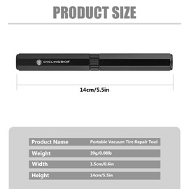 DINTSTYLE Tubeless Bicycle Tire Repair Kit, Tubeless Bicycle Tire Tool, Emergency Bicycle Tyre Repair Kit, Ultra Lightweight, Road/Mountain Bike Quick Fix Tool