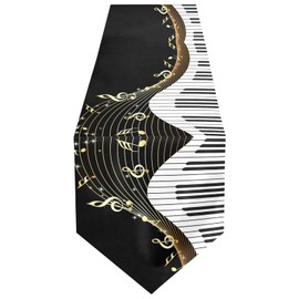 ALAZA Double-Sided Music Notes Piano Table Runner 14x108 Inches Long,Table Cloth Runner for Wedding Birthday Party Kitchen Dining Home Everyday Decor