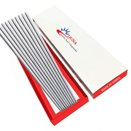 LIUNA Korean Stainless Steel Chopsticks Household Restaurant Square Metal Chop Stick Gift Set 5 Pairs