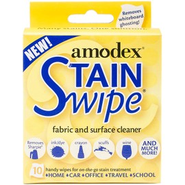 Amodex 10029 Stain Swipe Surface Cleaner Towelettes 10/Pkg, Оne Расk, None