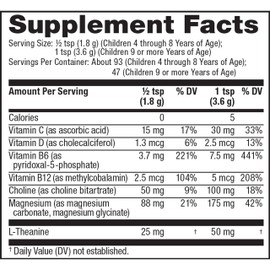 Natural Vitality Calm Mind, Magnesium Citrate + L-Theanine Powder, Supports a Healthy Response to Stress, Gluten Free & Vegetarian, Honey Chamomile, 12 oz.