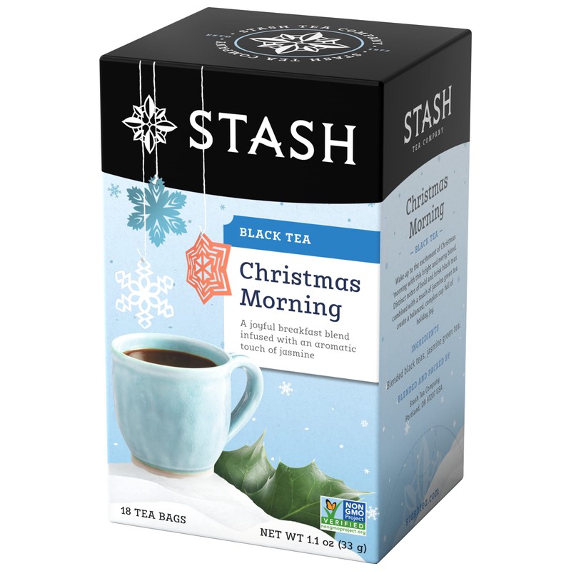 Stash Christmas Morning Black Tea, Non-GMO, 18 Tea Bags (Pack
