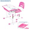 VIVO Pink Height Adjustable Children's Desk and Chair Set |
