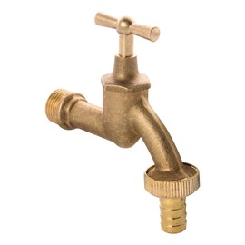 Sanitop-Wingenroth Outlet Valve with Toggle and Hose Screw Connection, Silver, 06211 4