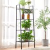HC.LIFE Librero Organizador Minimalista Acero Carbono De 4 Niveles