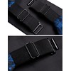 YOHOWA Blue Black Cummerbund Bow Tie for Men Floral Silk