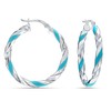 LeCalla Hoop Earrings for Women - 925 Sterling Silver Twisted