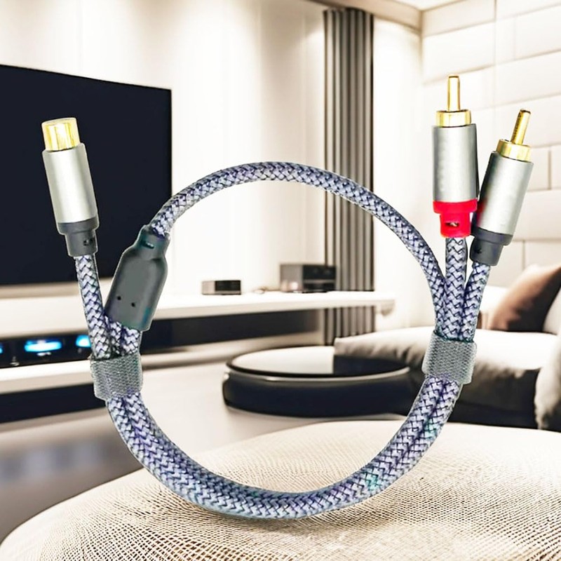 RCA Splitter 1 Female to 2 Male Y Adapter (1M)