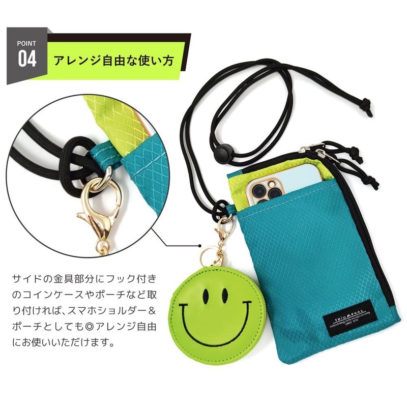 TRIUMPHAL rskc-002a Smartphone Shoulder Neck Pouch Neck Wallet Black x