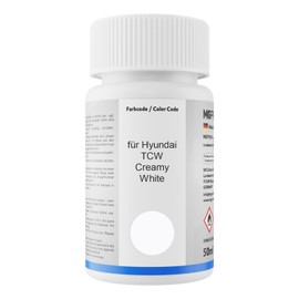 MG PRIME Autolack Lackstift Set für Hyundai TCW Creamy White Basislack Klarlack je 50ml