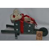 Boyds Bear Plush White Bear in Snowflake Wheelbarrow